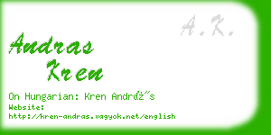 andras kren business card